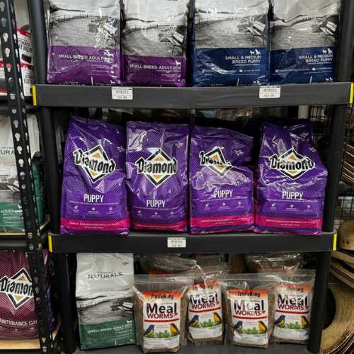 Dog food inside of Strathmore Feed & Pet